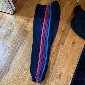 Navy aviator nation stripe sweatpants